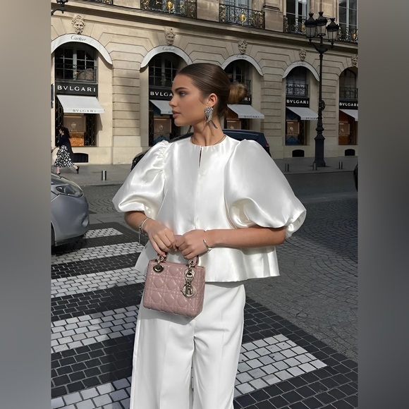 Commense Oversized Puff Sleeve Blouse - Picture 2 of 12